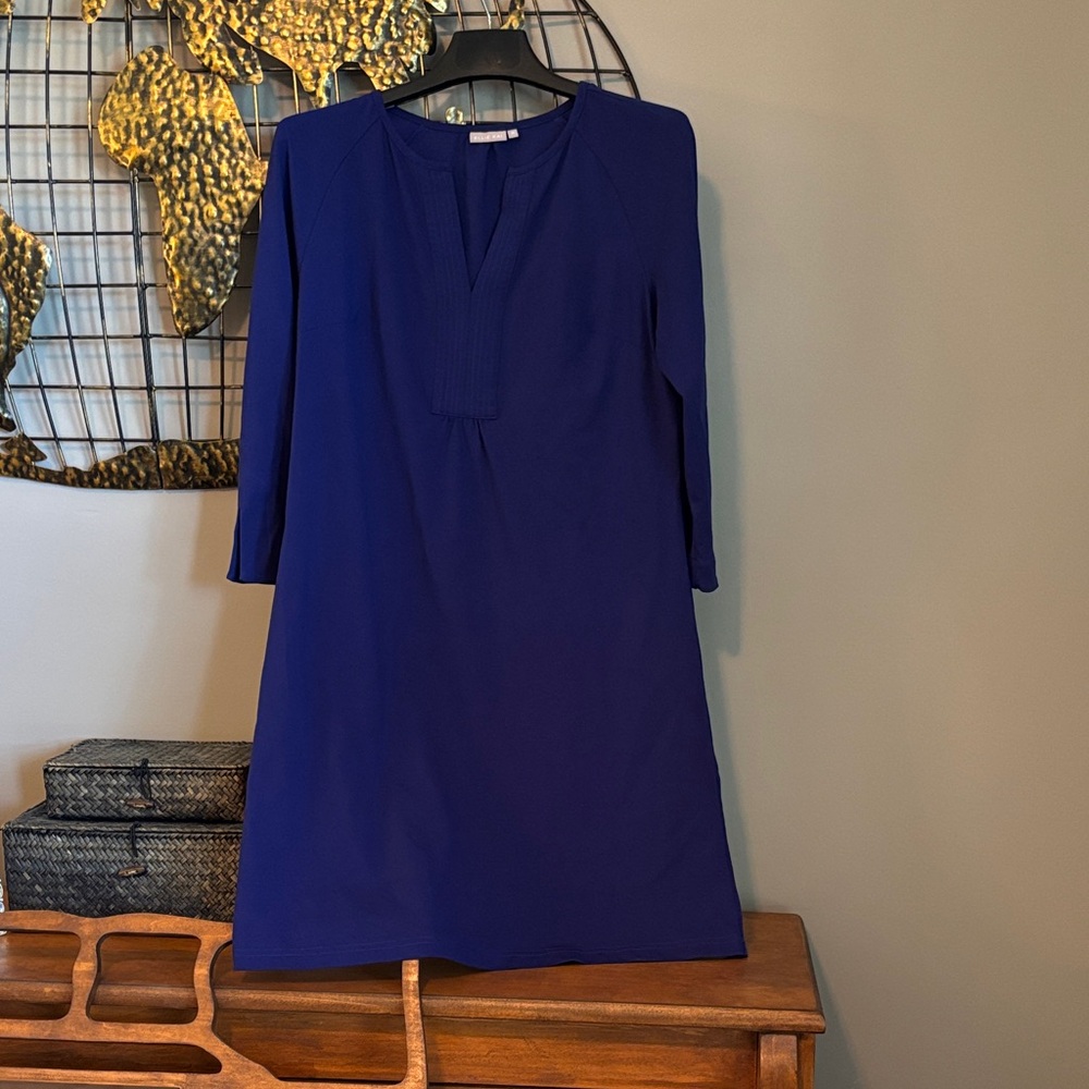 Women's Long Sleeve Shift Dress in Royal Blue